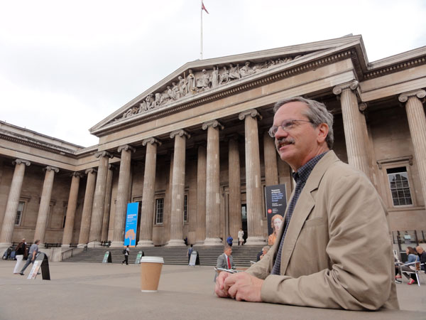Jim outside the British Museum