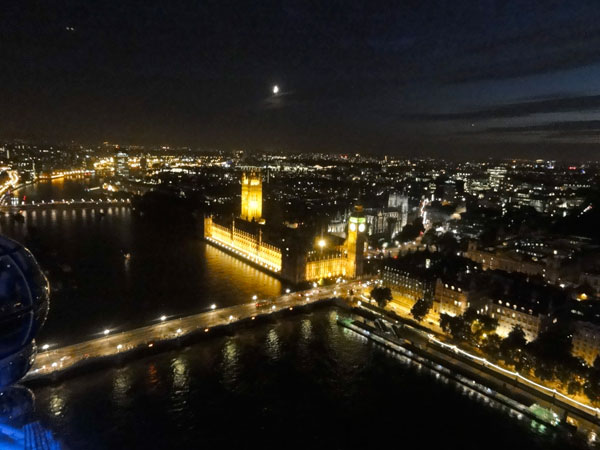 Looking down at Parliament/Westminster Abbey